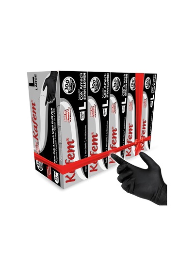 Tr Çok Amaçlı Siyah Nitril Eldiven L 100 Lü X 5 Paket Diğer