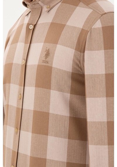 U.s. Polo Assn. Erkek Coconut Gömlek Desenli 50296085-vr153 Coconut