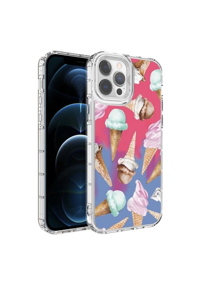 Apple Uyumlu iPhone 13 Pro Kamera Korumalı Renkli Desenli Sert Silikon Zore Korn Kapak