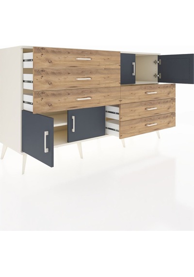 Hyperion Konsol 2 Raflı 6 Çekmeceli 4 Kapaklı 176x44x99 Aytaşı-antrasit/çam Aytası/antrasıt - Aytası Hyperion Konsol 2 Raflı 6 Çekmeceli 4 Kapaklı 176x44x99 Aytaşı-antrasit/çam Aytası/antrasıt - Aytası