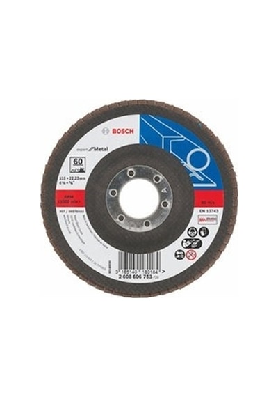 Bosch 115 mm 60 K Expert For Metal Flap Disk - 2608606753