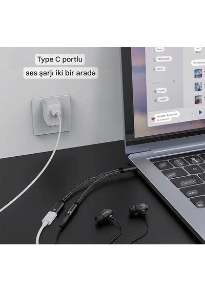 Wowssyo 2'si 1 Arada Type-c To 3.5mm+60w Hızlı Şarj Ve Kulaklık Çevirici Ce Lisanslı Hasır Örgülü Sağlam Beyaz - Siyah Wowssyo 2'si 1 Arada Type-c To 3.5mm+60w Hızlı Şarj Ve Kulaklık Çevirici Ce Lisanslı Hasır Örgülü Sağlam Beyaz - Siyah