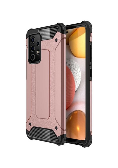 Noktaks - Samsung Galaxy Uyumlu A52 / A52s - Kılıf Çift Katman Zırh Tank Crash Military Kapak - Rose Gold