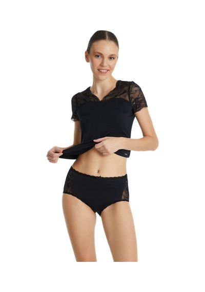Blackspade Kadın Slip Külot Dantelli 1773 Siyah
