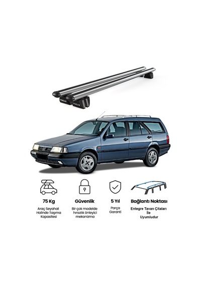 Pençe Fiat Tempra Sw 1993-1997 Uyumlu Gri Ara Atkı 109cm Port Bagaj Tavan Barı