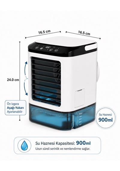 Mini Klima Soğutucu Ultrasonik Soğutmalı Vantilatör Serinetici Sesiz Ve Taşınabilir 900ml Su Hazneli Hava Nemlendirici Mini Fan Buz Konulabilir Usb 7 Farklı Led Işıklı Aşağa Yukarı Oynar Izgara Ofis 100 x 100 x 3 mm Mini Klima Soğutucu Ultrasonik Soğutmalı Vantilatör Serinetici Sesiz Ve Taşınabilir 900ml Su Hazneli Hava Nemlendirici Mini Fan Buz Konulabilir Usb 7 Farklı Led Işıklı Aşağa Yukarı Oynar Izgara Ofis 100 x 100 x 3 mm