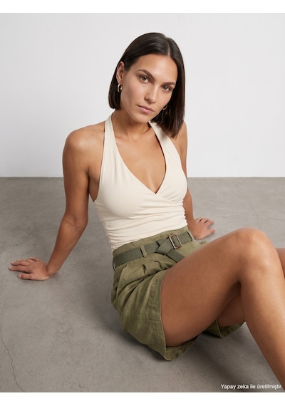 Dilvin 21268 Halter Top-taş
