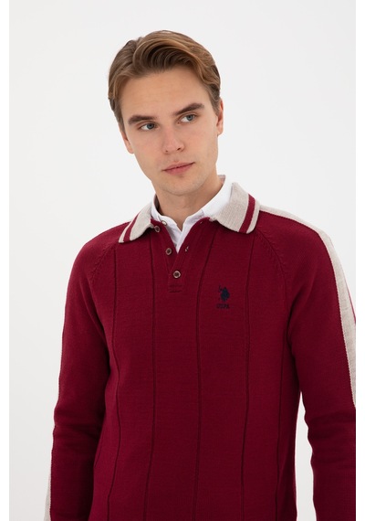 U.S. Polo Assn. U.s. Polo Assn. Erkek Plum Kazak /triko 50315043-vr177 New Plum