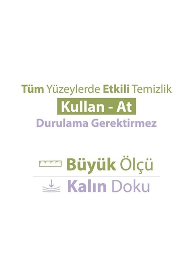 Turco Doğadan Pratik Temizlik Turco Doğadan Pratik Yüzey Temizlik Havlusu Lavanta 8x100 800 Yaprak Beyaz