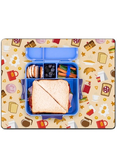 Matgo School Breakfast Navajo Beyazı Sıvı Geçirmez Beslenme Matı Kaymaz Yıkanabilir Okul Yemek Pad 3