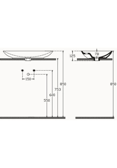 Isvea Sistemay Tezgah Üstü Lavabo 65 CM
