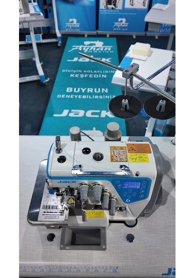 Jack C4-4 İplik Full Otomatik Overlok Makinası 7000 Devir, Konuşan Paket Yok