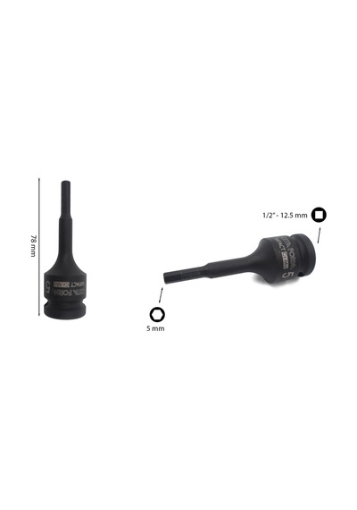 Ceta Form 5 mm 1/2” Havalı Allen (Alyan) Uçlu Lokma C68-H05