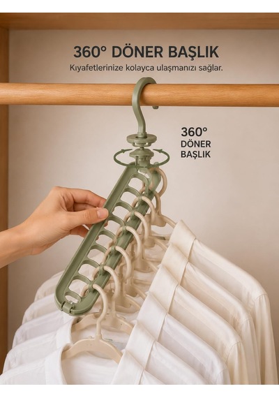 Çok Amaçlı 9 Delikli Askı Düzenleyici Kemer Ve Kıyafet Organizerçok Amaçlı 9 Delikli Askı Düzenleyici Kem Diğer