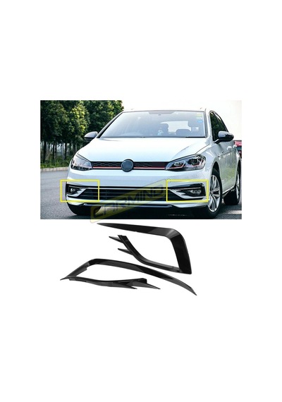 Volkswagen Golf 7.5 Sis Farı Çerçevesi Piano Black 2018-2020