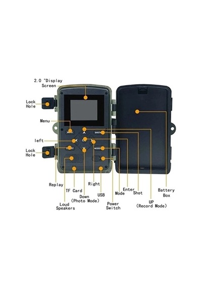 Mep Fotokapan Kamera 3 Sensör 16mp Full Hd 1080p Gece Görüşlü 2 Inç Lcd Ekran Najmaddin