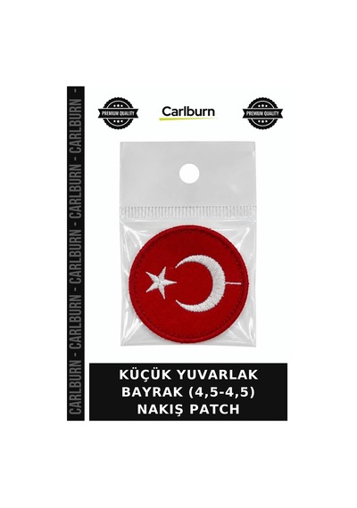 Küçük Yuvarlak Bayrak 4,5-4,5 Nakış Patch Giyim Aksesuar İşlemeli Yama Kombin Arması