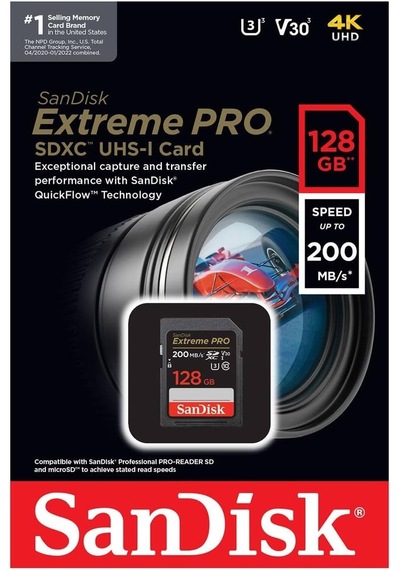 Extreme Pro 128gb Sd Kart Okuma Hızı: 200 Mb/s
