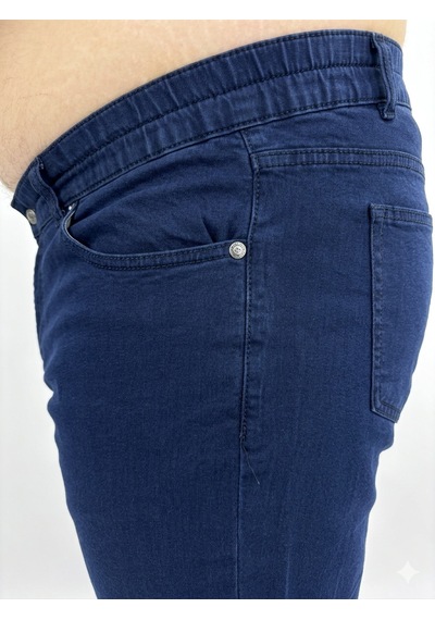 Büyük Beden Tencel Erkek Pantolon Lacivert