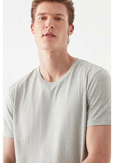 Mavi Bisiklet Yaka T-shirt Gri