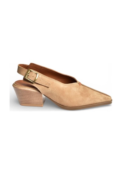 Fox Shoes Y654307302 Vizon Hakiki Deri Süet Kalın Topuklu Western Ayakkabı vizon