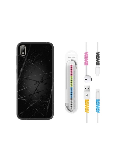 Huawei Y5 2019 Kılıf Kablo Koruyuculu Dikenli Tel 1779