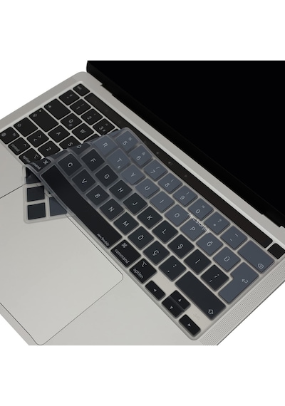 Macbook Pro Türkçe Q Klavye Koruyucu Silikon Touch Bar Uyumlu 13 İnç A2251 A2289 A2338 M1/