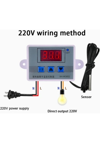 Dijital Termostat Sıcaklık Kontrol 220 Volt 10 Amper 1500 Watt