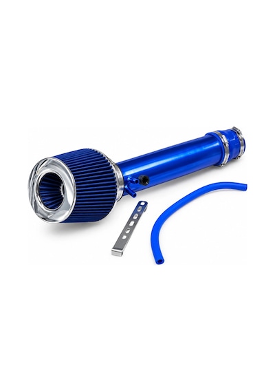 Mavi Krom Borulu Spor Açık Hava Filtre Kiti-boru Çapı 7,6cm-uzunluk 45cm