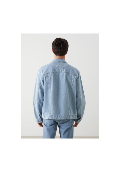 LC Waikiki Lcw Jeans Standart Kalıp Erkek Jean Ceket Lıght Indıgo Rod