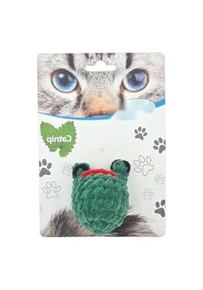 Kadife Kurbağa Şeklinde Kedi Oyuncağı