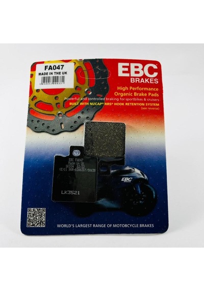 Ebc Fa047 2007-2008 Ducati Monster 695 Uyumlu Arka Fren Balatası Organik Balata