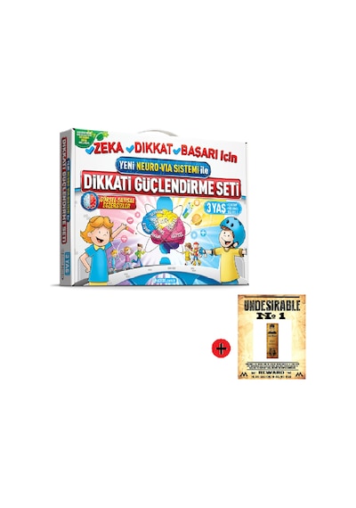 Adeda 3 Yaş Dikkati Güçlendirme Seti + Kişiye Özel İsimli Ahşap Harry Potter Kitap Ayracı