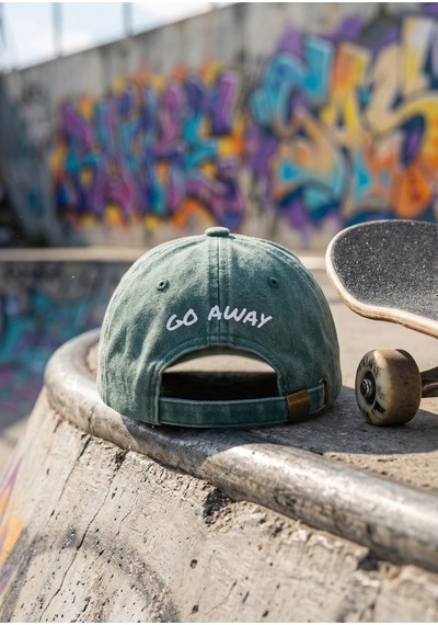 Emybox Unisex Arkası Baskılı Yıkamalı Pamuk Şapka -arkası Yazılı Ayarlanabilir Eskitme Vintage Kep Navy