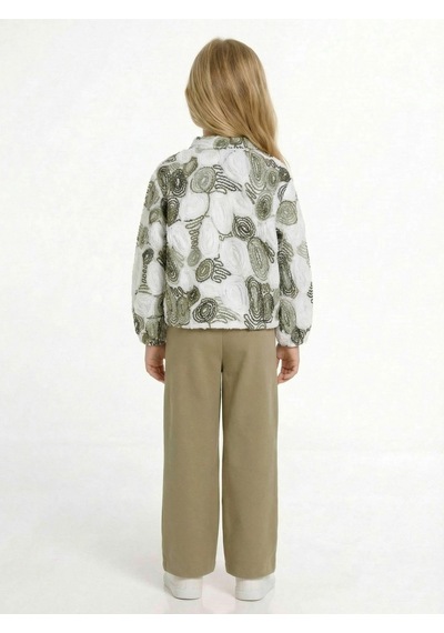Xo Kids Kız Çocuk 3lü Alt Üst Kombin Takmı 4-8 Yaş Set0512 Yeşil
