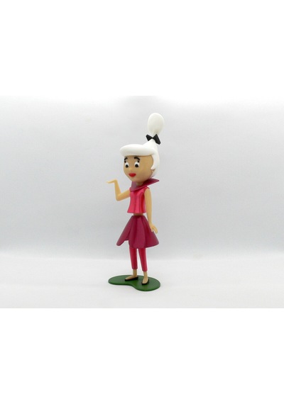 Retro-fütüristik Uzay Çağı Kadın Figürü - Pembe Elbiseli Modern Biblo