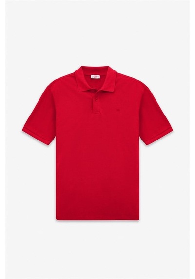 Süvari Gül Kurusu Slim Düz Nakışlı Pike Düğmeli Polo Yaka Tişört Ts1014000474-k03 Gülkurusu