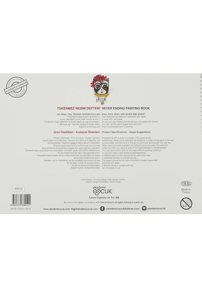 Akademi Çocuk Tükenmez Resim Defteri 1 Ressam Kediler &tükenmez Resim Defteri 2, 25x35cm