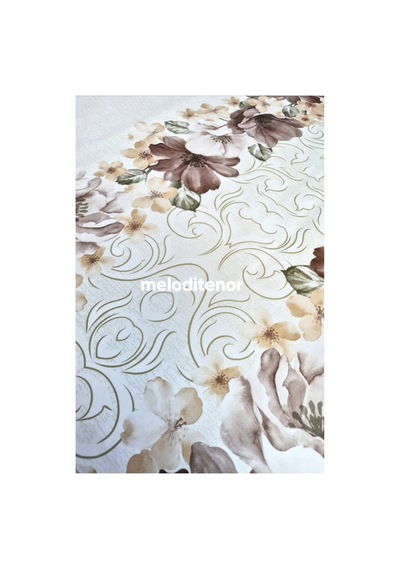 Pastel Kahverengi Beyaz Krem Çiçekli Yollu Runner Desen Silinebilir Astarlı Kaymaz Pvc Muşamba Masa Örtüsü Pastel Kahverengi Beyaz Krem Çiçekli Yollu Runner Desen Silinebilir Astarlı Kaymaz Pvc Muşamba Masa Örtüsü