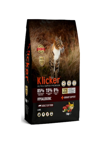 Klicker Kuzulu Hippoalerjenik Yetişkin Kedi Maması 1 Kg