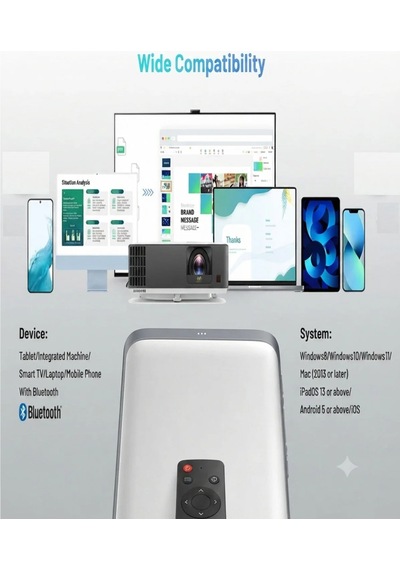 Bluetooth Kablosuz Sunum Air Mouse Windows,ipad Ios Androidveakıllı Cihazlar İle Uyumlu Lazer Mouse