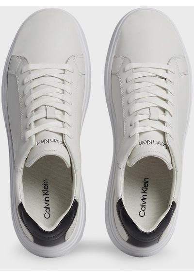Calvin Klein Erkek Ayakkabı Hm0Hm01016 0K9 Beyaz-Siyah Beyaz - Siyah