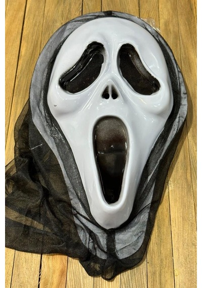 Beysüs Halloween Cadılar Bayramı Maske Çığlık Beyaz