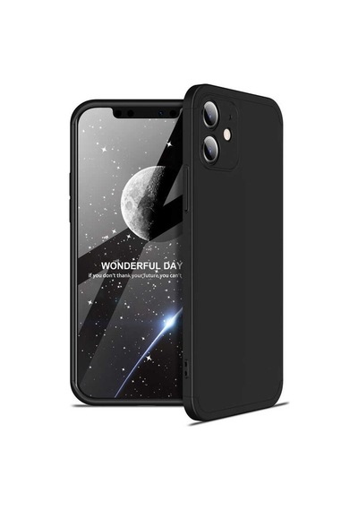 Apple Uyumlu iPhone 12 Kılıf 360 Tam Koruma Ön Ve Arka Sert Mika Kapak Ays Gkk Kapak