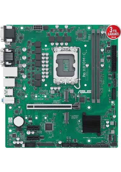 Asus Pro H810m-c Csm Ddr5 Hdmı-dp Typec Pcıe 5.0 1851p Matx Kurumsal Anakart