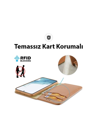 Dux Ducis Samsung Galaxy Uyumlu S23 Plus Mıknatıslı Cüzdanlı Deri Kılıf