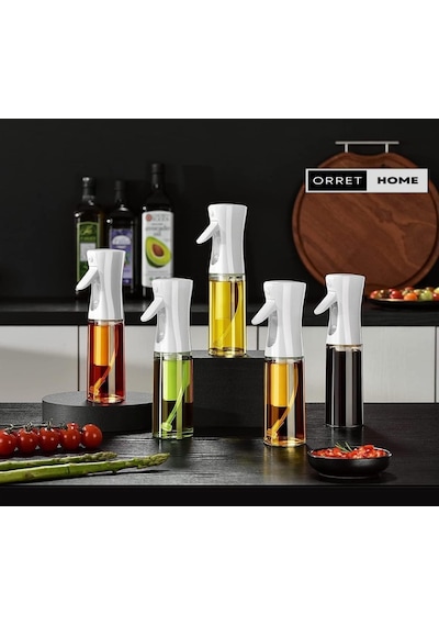 Sprey Yağdanlık Cam Şişe Yağ Püskürtücü 225 Ml Airfryer Kızartma Izgara Salata İçin Yağlık Çok Renkli