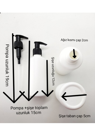 Şişe Plastik Pompalı Sıvı Sabunluk 200 Ml Diğer