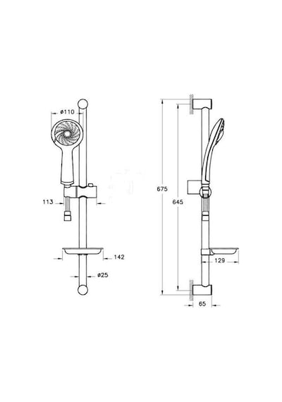 Artema Solid S Banyo Bataryası A42444+Artema Samba 3F Sürgülü Duş