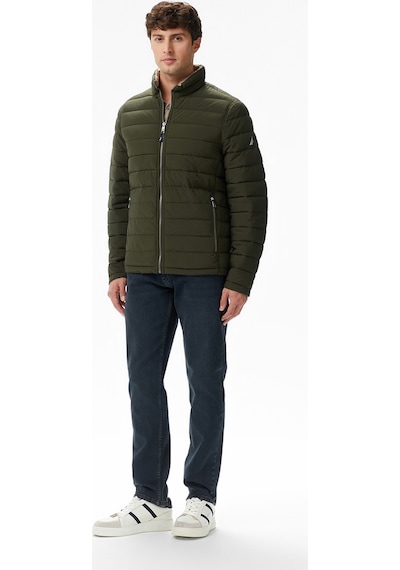 Nautica Erkek Yeşil Regular Fit Çift Taraflı Mont Desenli V622744 Yeşil